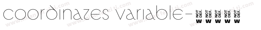 coordinates variable字体转换